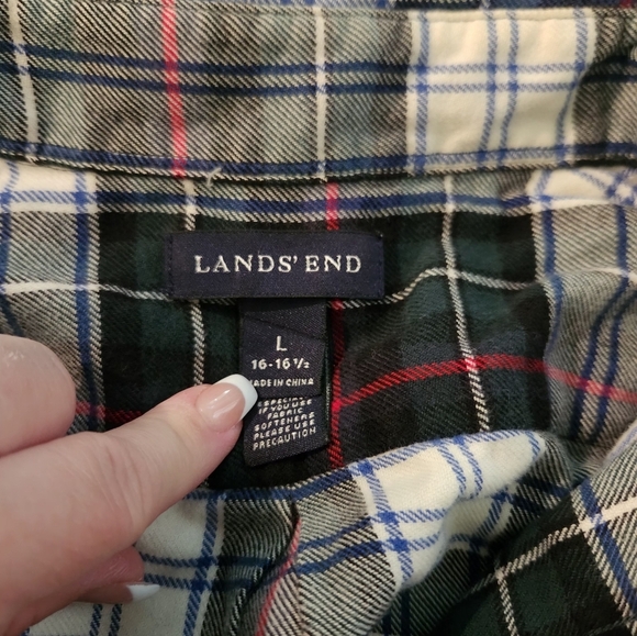 Lands End plaid flannel - Picture 3 of 3
